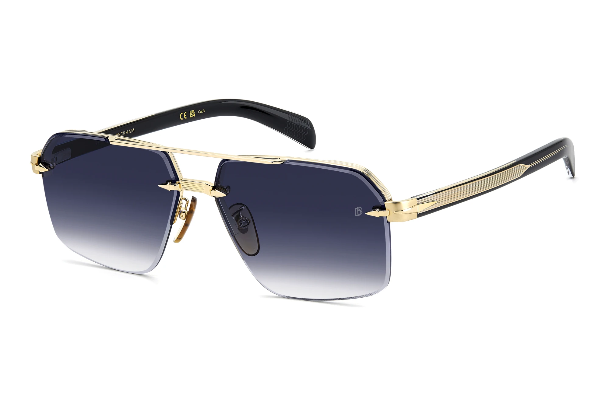 David Beckham   DB 7170/S RHL/84 BLUE SHADED ANTIREFLEXGOLD BLACK