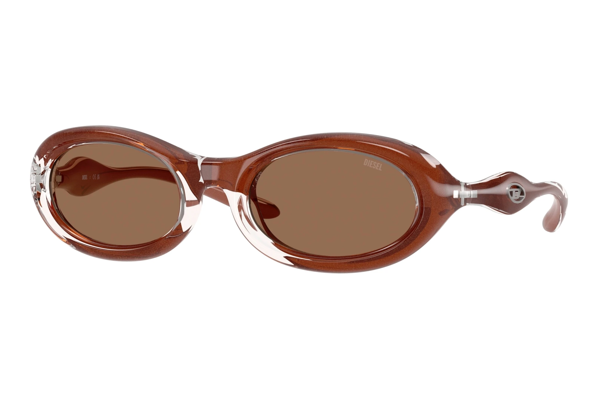 Diesel   DL3011U 203373 Dark BrownCrystal/Varnish Brown