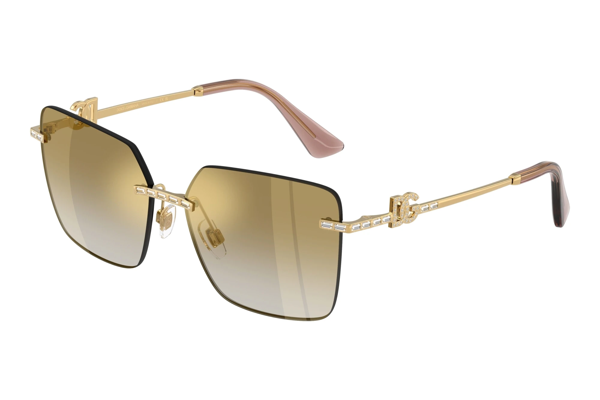 Dolce & Gabbana   DG2332B 02/6E Grad Light Brown Mirror GoldGold