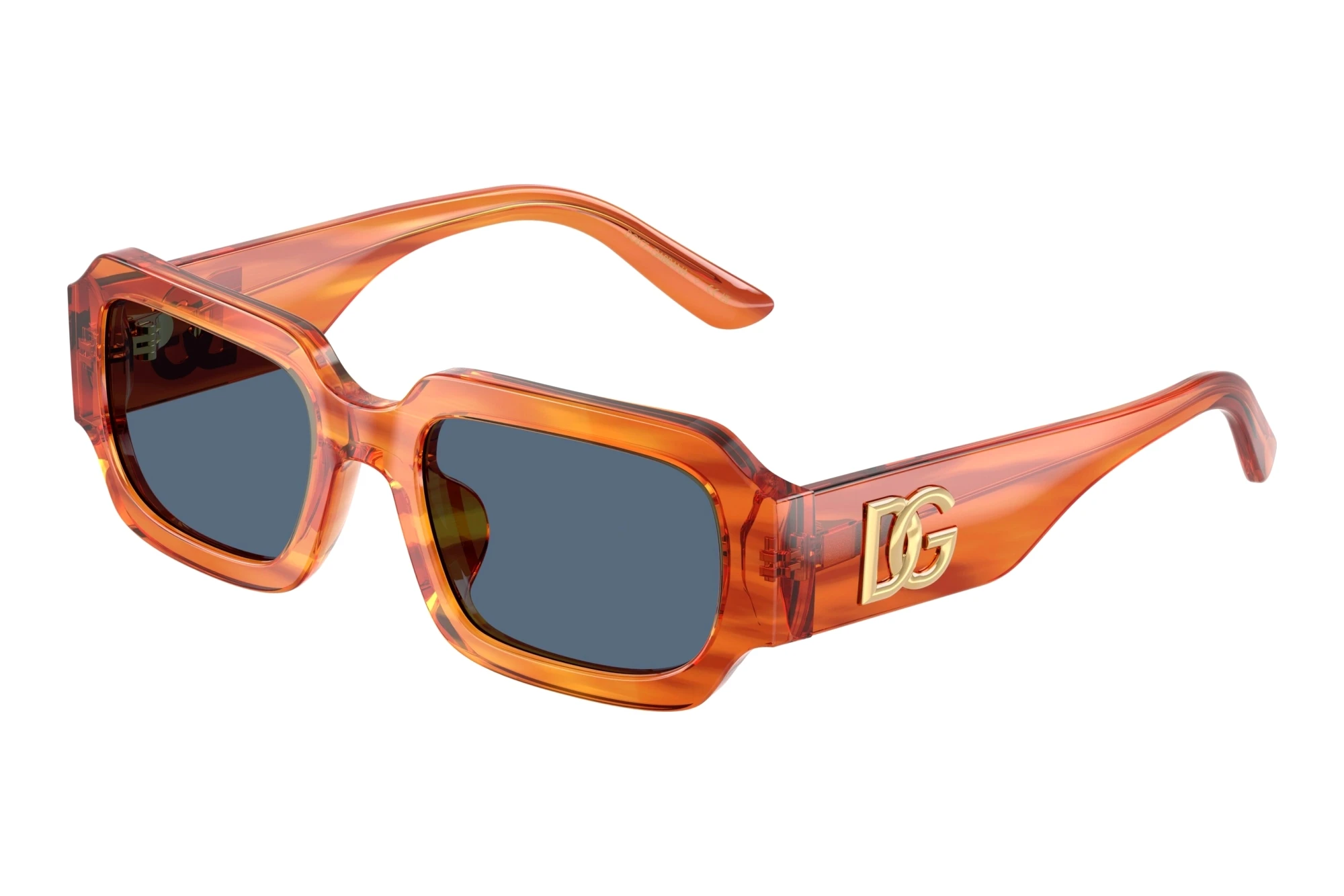 Dolce & Gabbana   DX4011 348380 Dark BlueTransparent Camel/Striped Ginger