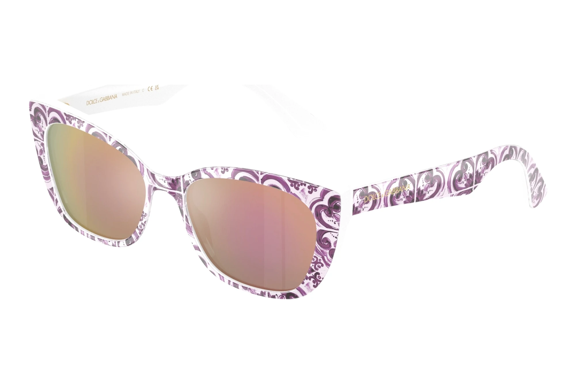Dolce & Gabbana   DX4427 34595R Dark Grey Mirror PinkViolet Maiolica