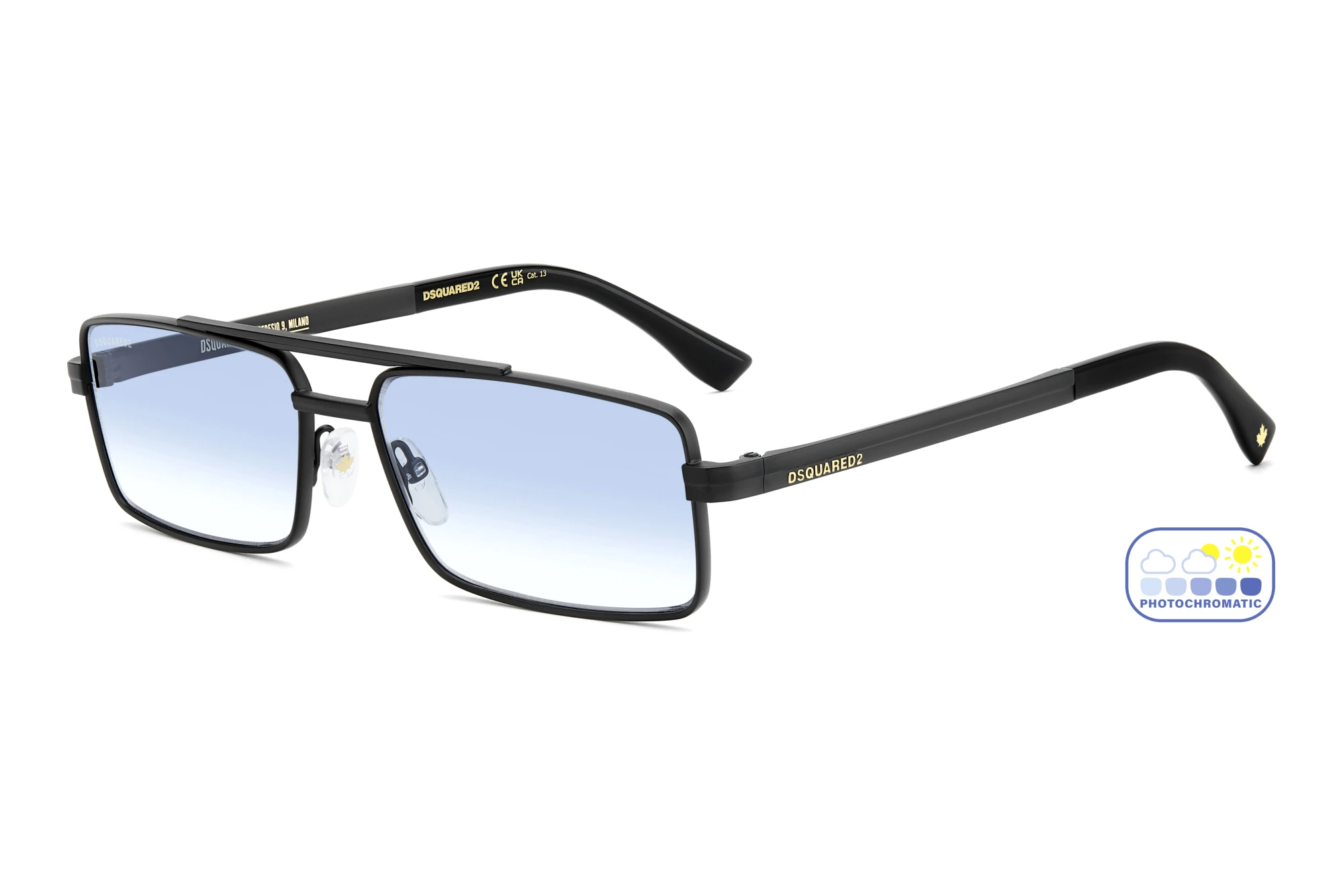 Dsquared2   D2 0213/S 003/F9 BLUE SHADED PHOTOCROMICMATTE BLACK