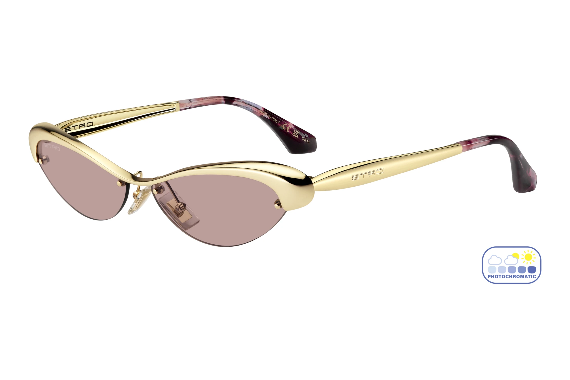 Etro   ETROAURA EYR/63 PINK PHOTOCHROMATIC ANTIREFLEXGOLD PINK