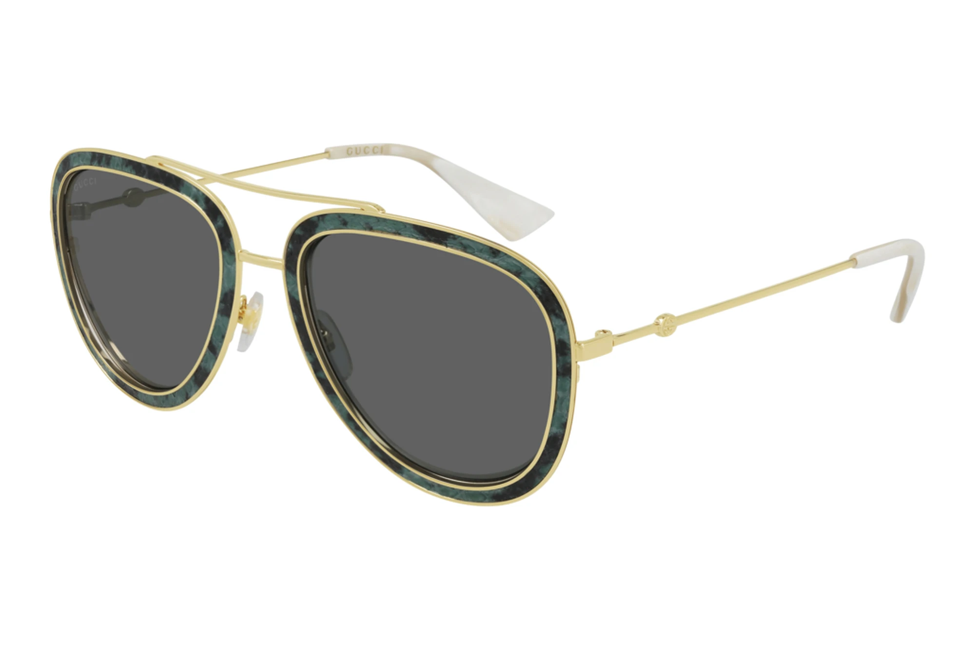 Gucci   GG0062S LEATHER 002 GREYGREEN