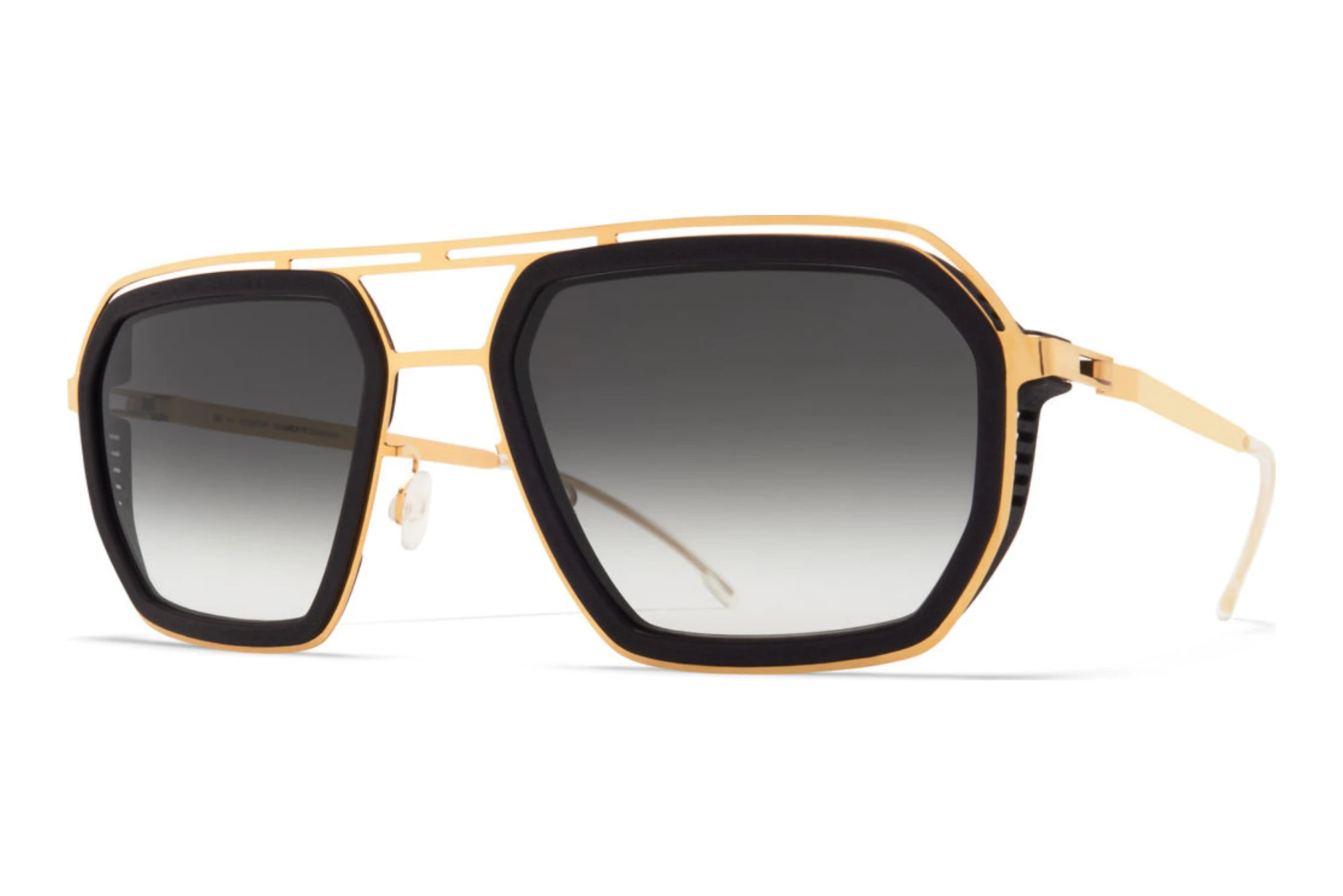 MYKITA   MOJAVE SUN 585 Raw Black GradientMH7-Pitch Black/Glossy Gold