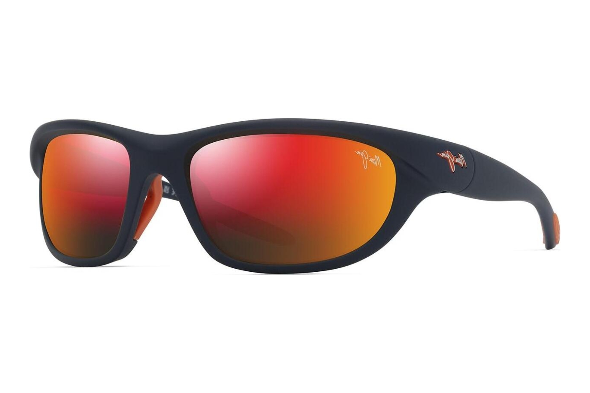 Maui Jim   Haulani RM349-03 Hawaii Lava ™Matte Solid Dark Blue w/Orange
