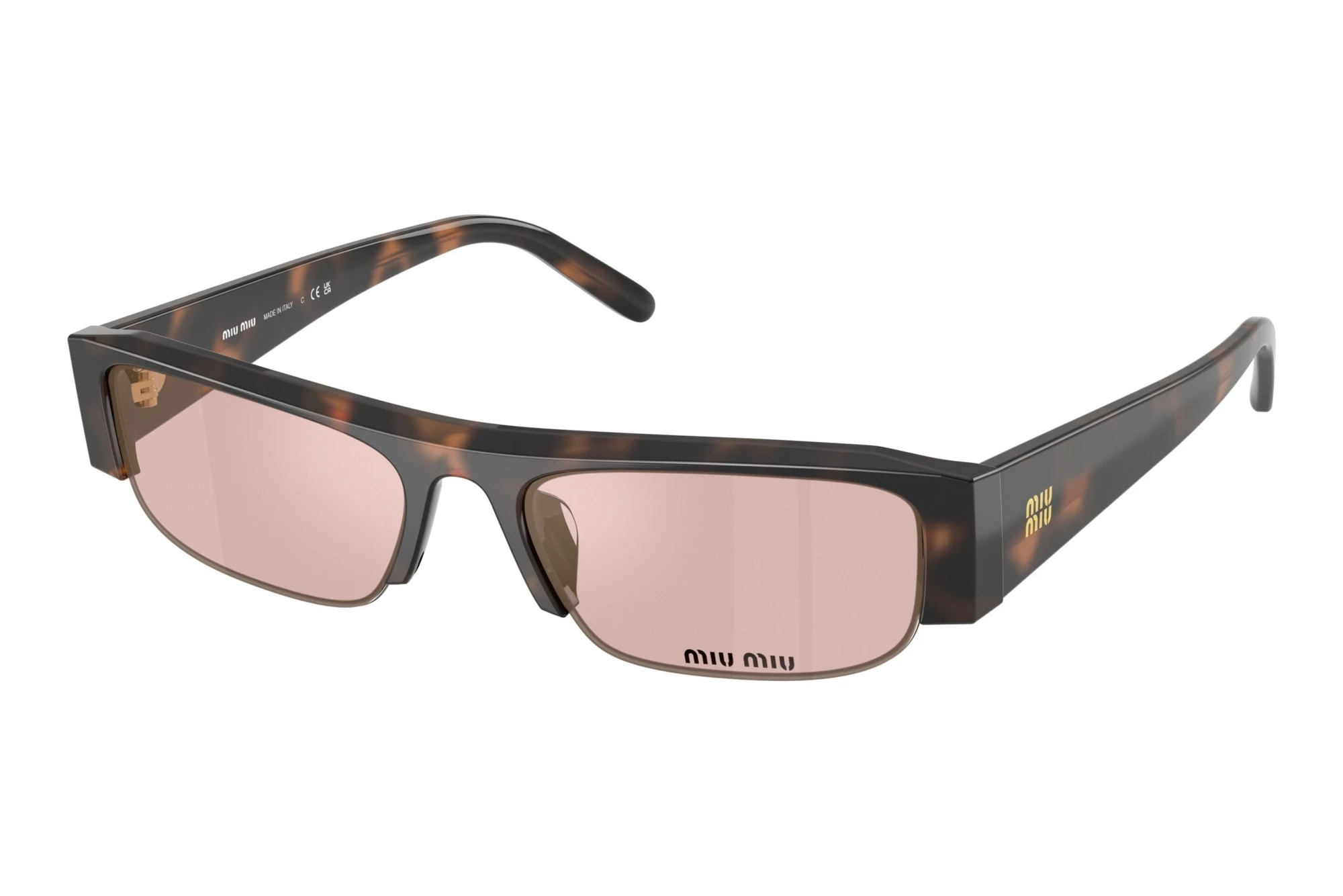 Miu Miu   MU B07S 23A91C Pink Mirror GoldHavana Mauve