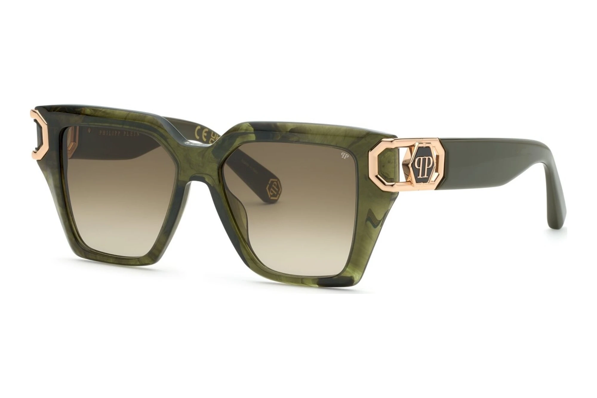 Philipp Plein   SPP213M 0VAD BROWN GRADIENT BROWNSHINY GREEN/BLACK MELANGE