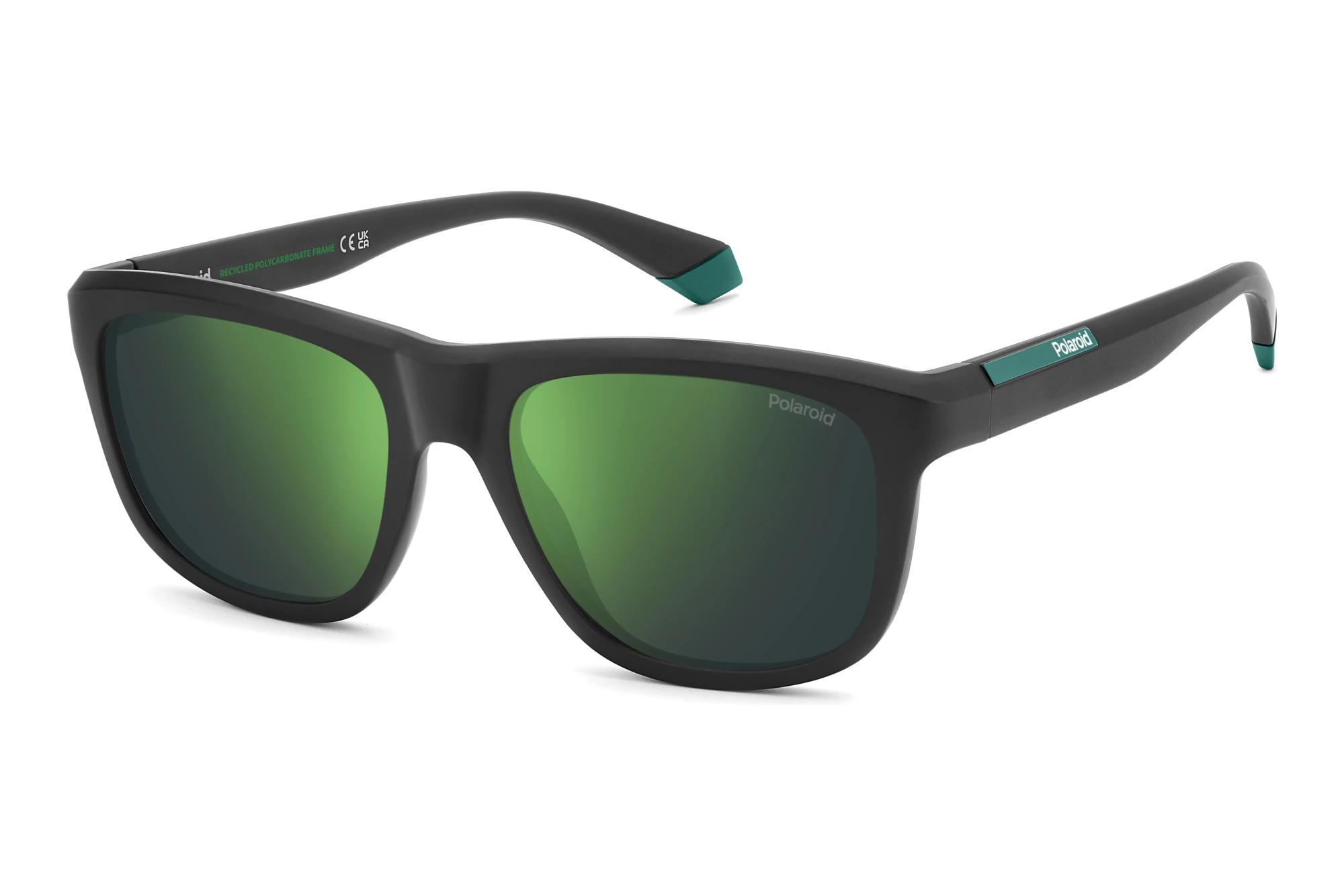 Polaroid   PLD 2163/S 3OL/5Z GREYGREEN MIRROR POLARIZEDMATTE BLACK GREEN