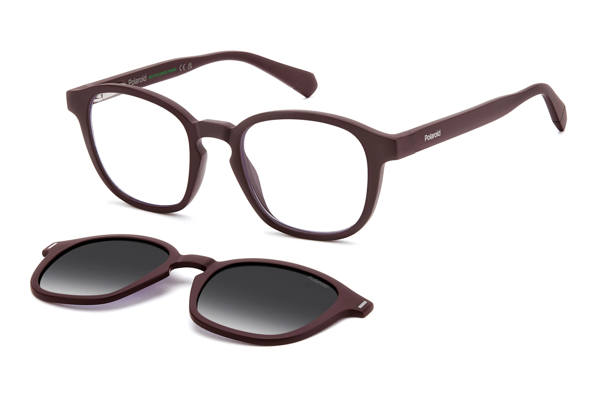 Polaroid   PLD 6203/CS 7BL/WJ GREY SHADED POLARIZEDMATTE BURGUNDY