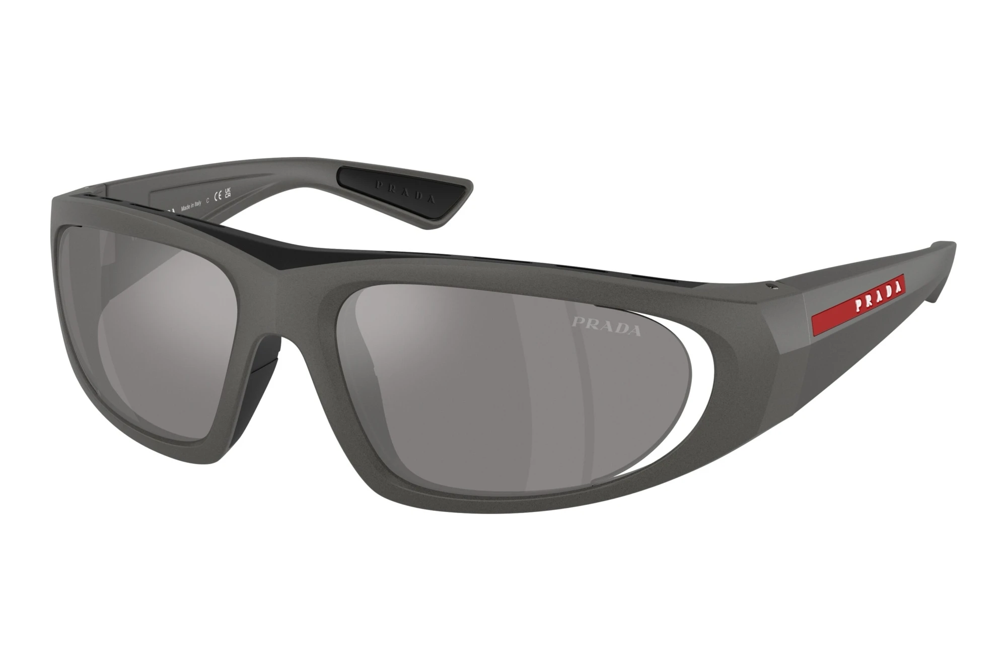 Prada Linea Rossa   PS B03S 16X7W1 Grey Mirror SilverMetal Grey