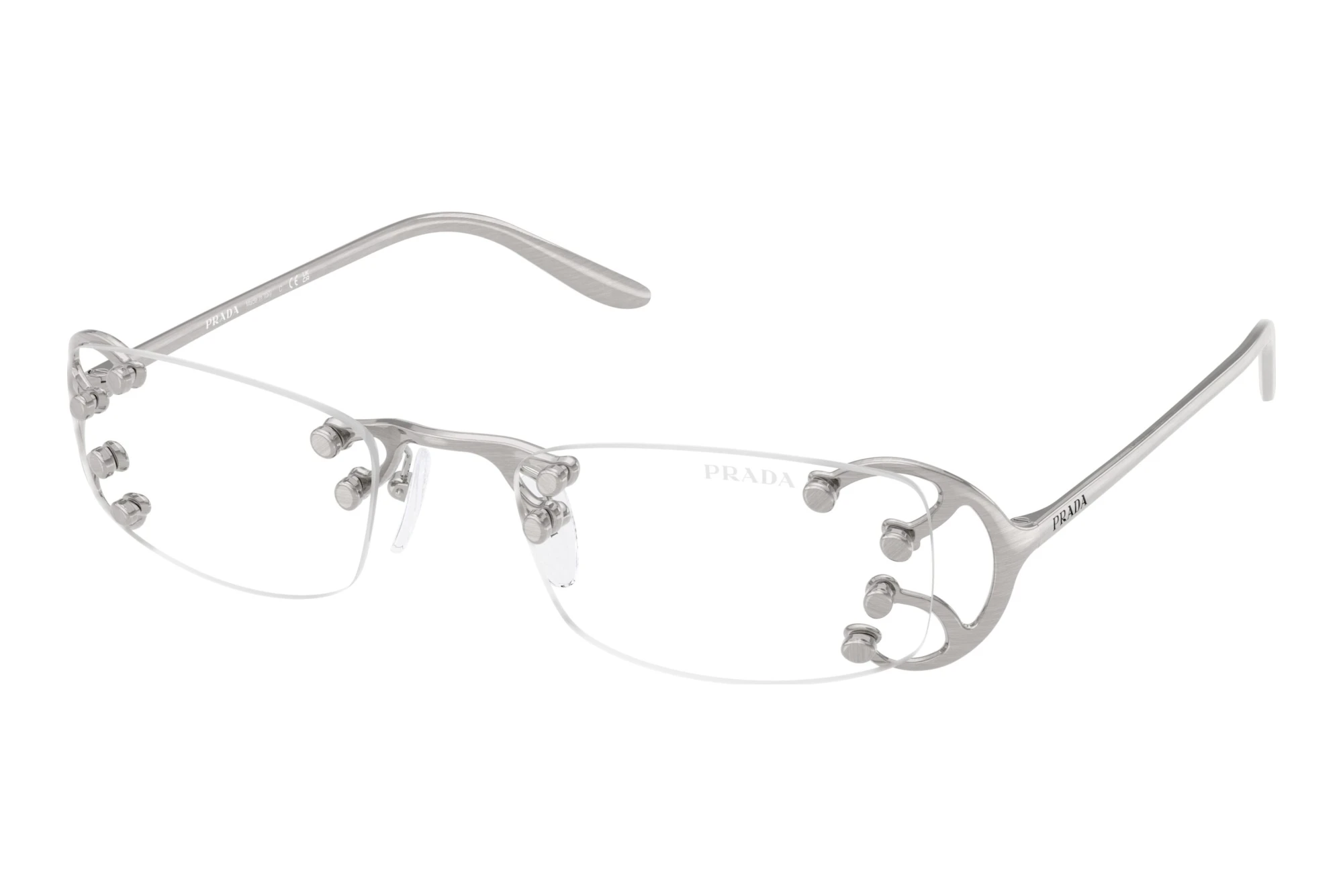 Prada   PR C57S 28H08N Clear Blue-Violet Light FilterArgento Nouveau