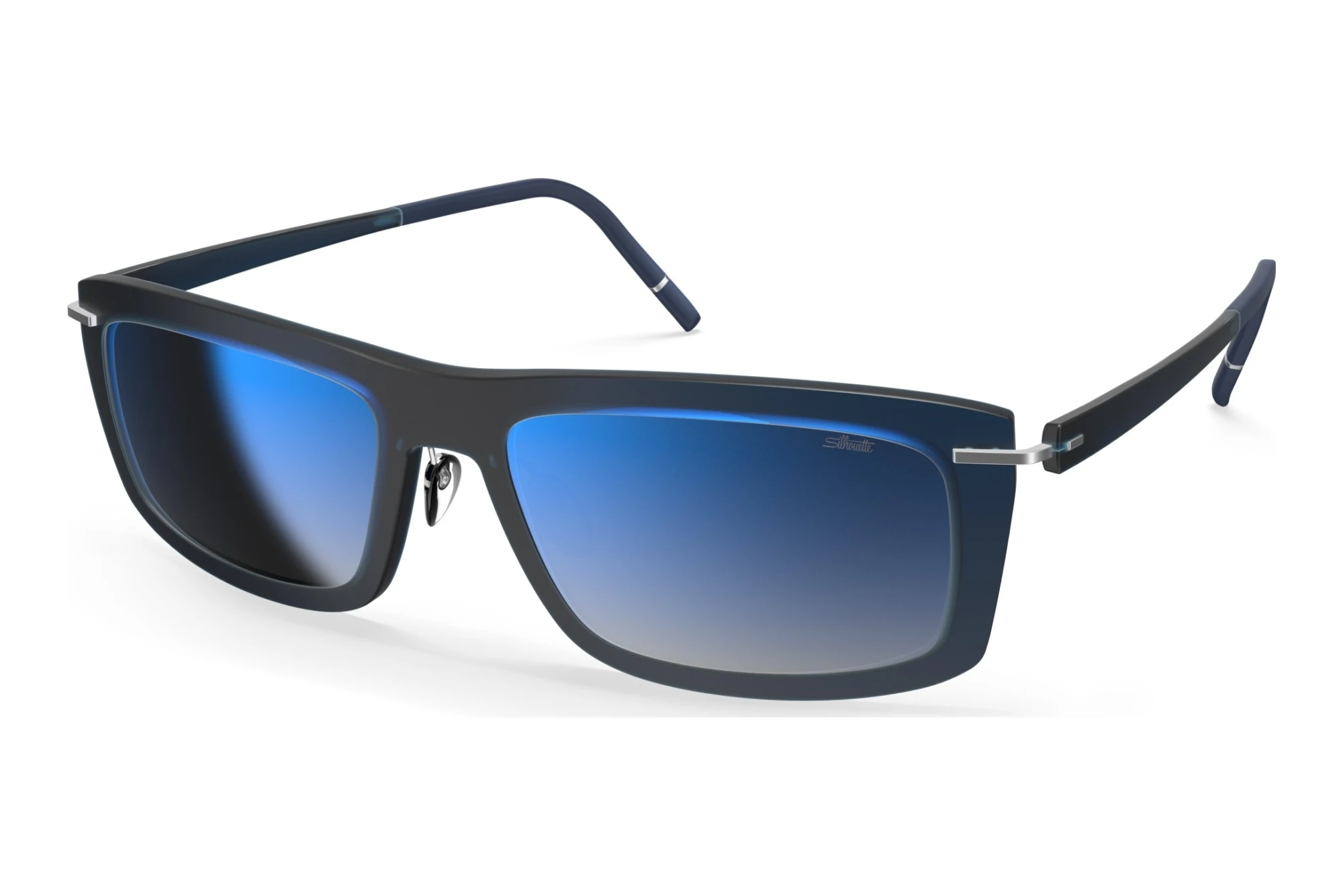 Silhouette   4091 4510 blackSLM Blue Mirror Gradient