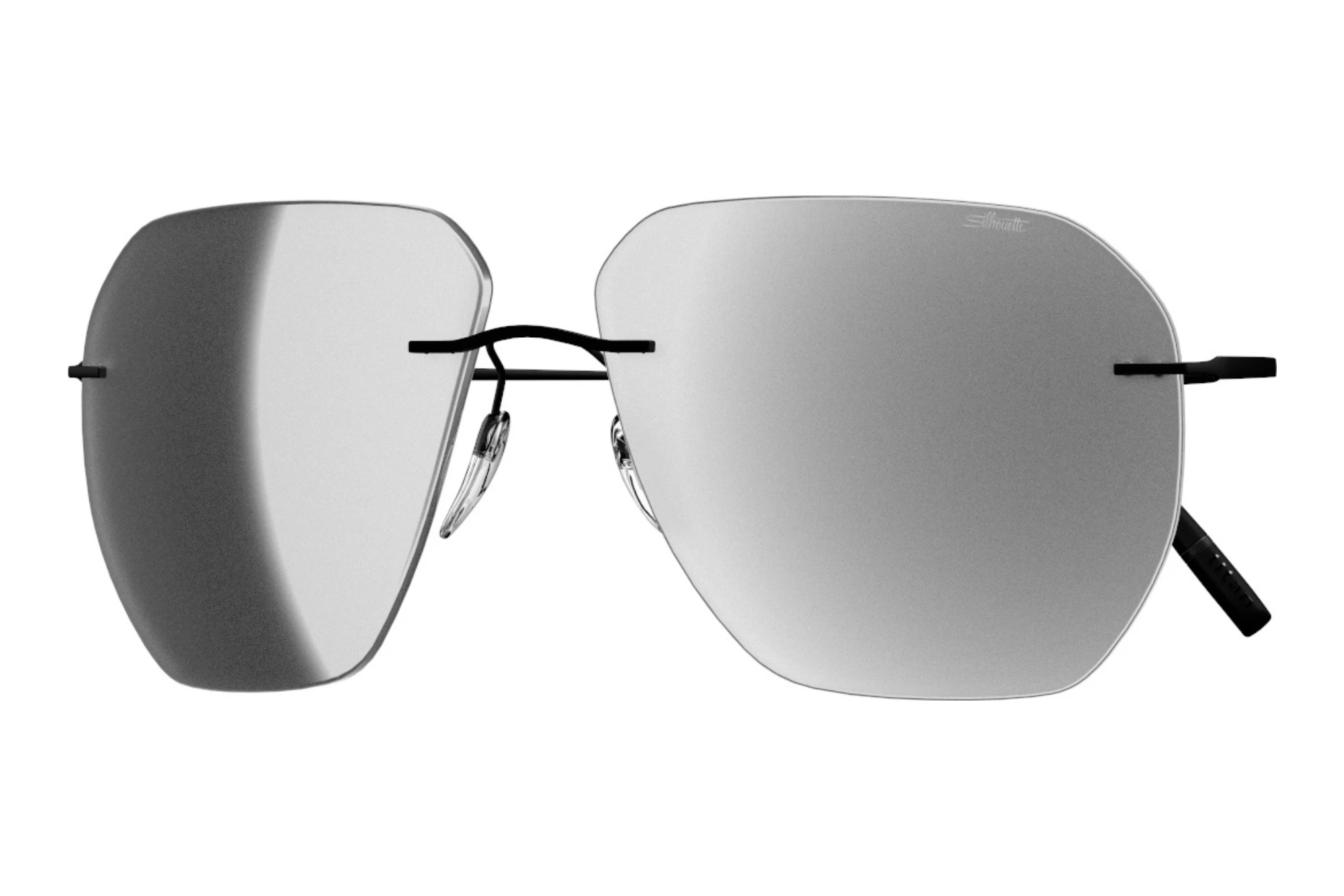 Silhouette   8743 9140 blackSLM Silver Mirror Gradient