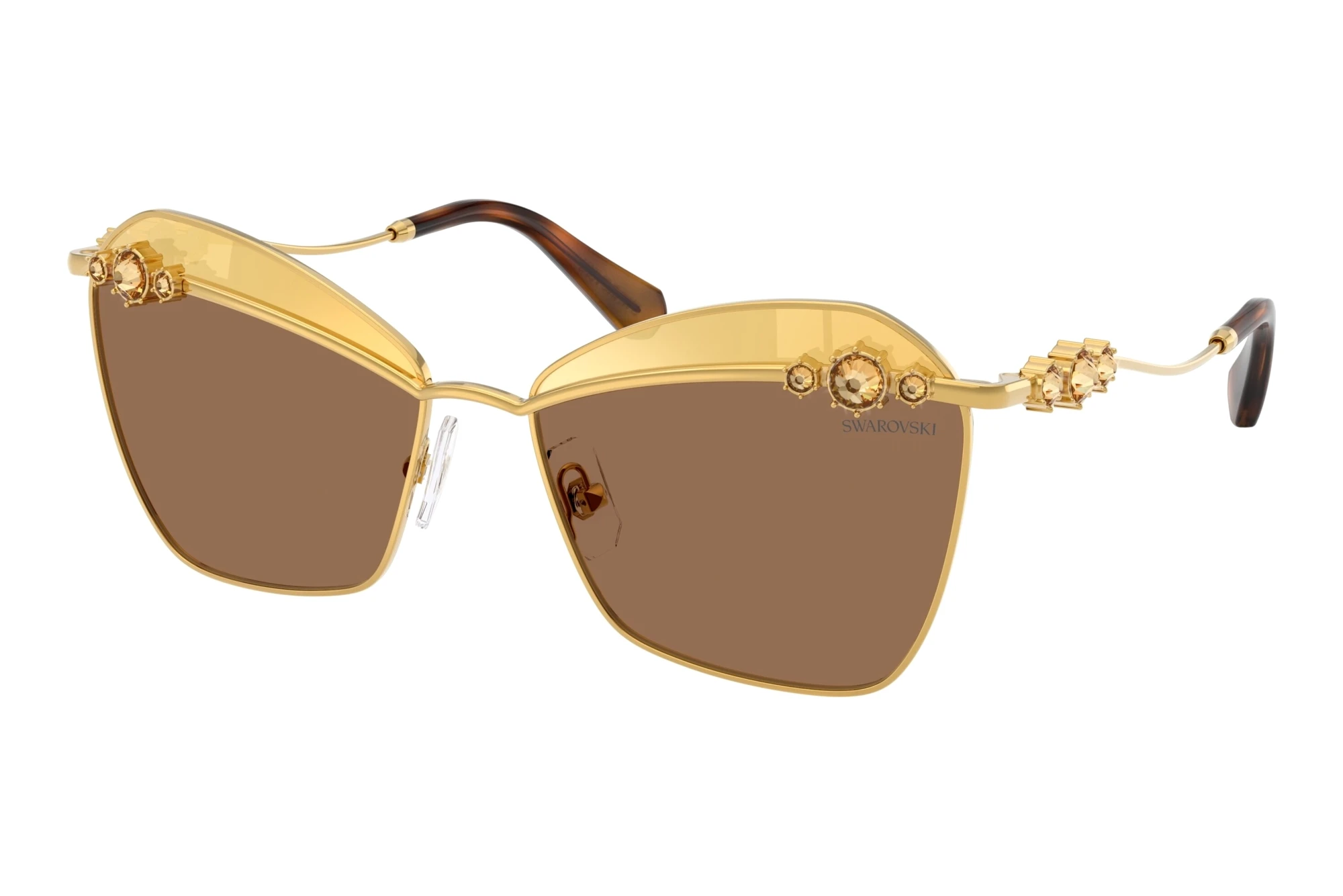 Swarovski   SK7040 4007TO Brown Swarovski GoldYellow Gold