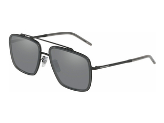 Dolce & Gabbana DG2220 11066G Light Grey Mirror BlackMatte Black/Transparent Grey
