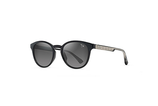 Maui Jim Hiehie GS636-14 Neutral GreyShiny Black w/Trans Light Grey