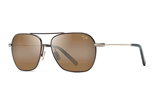 Maui Jim Mano H877-01 HCL® BronzeDark Brown w/Gold Stripe