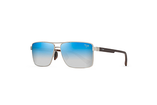 Maui Jim Piha DBS621-17 Dual Mirror Blue to SilverMatte Silver w/Brown