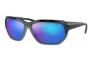 Ray-Ban RB4366M F67555 Blue MirrorBlack On Grey